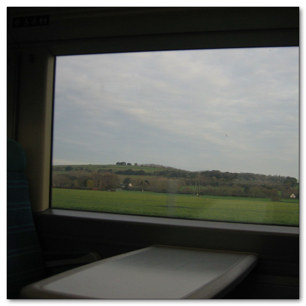 London & Shoreditch, Highdown hill from the comfort of the train