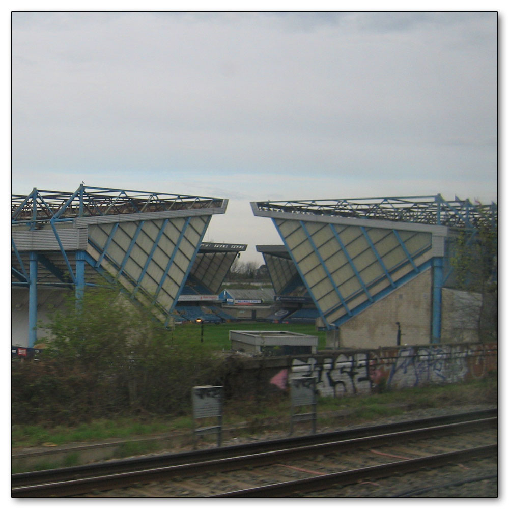 London & Shoreditch, Millwall F.C. from the train