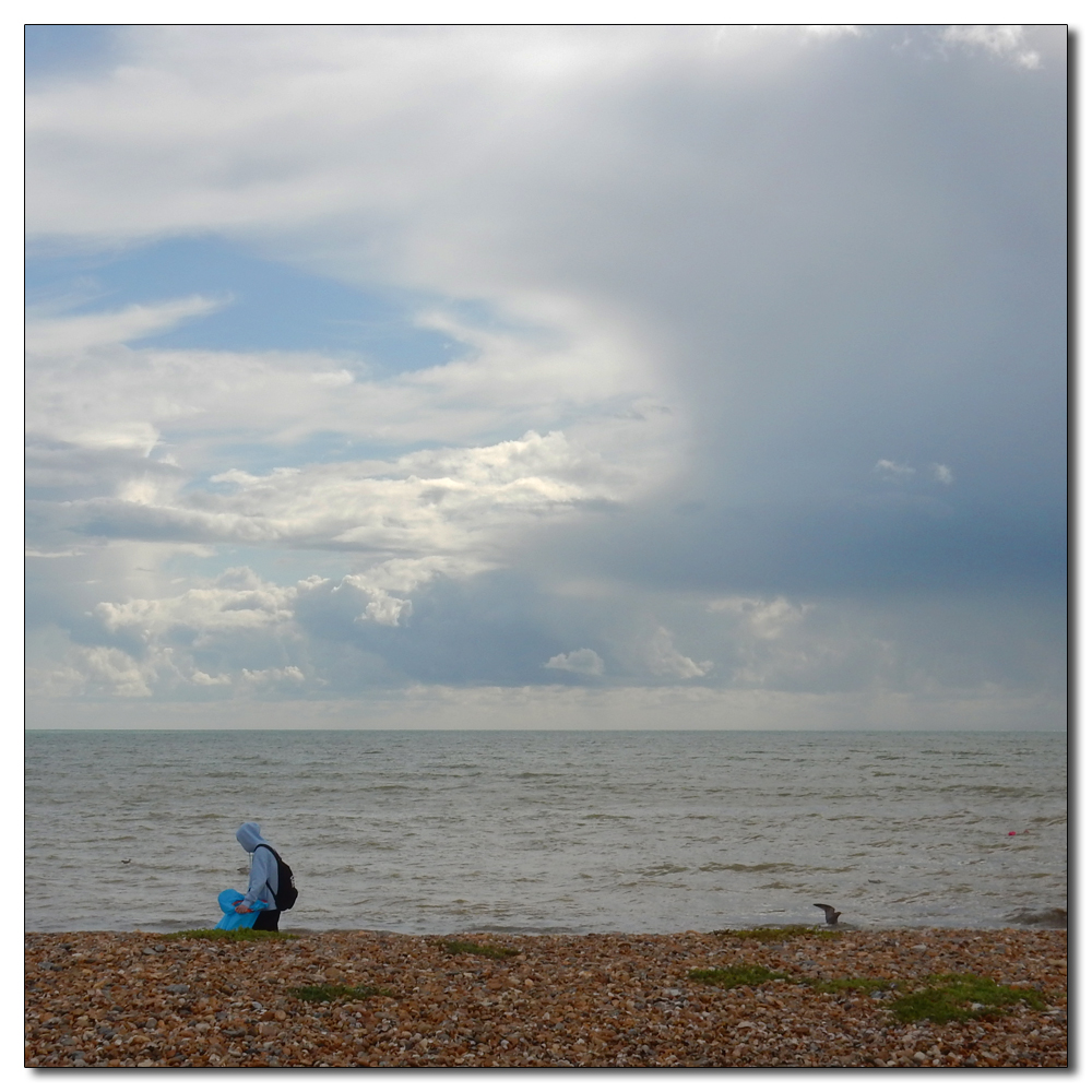 Litter on Goring Beach, It looks like rain