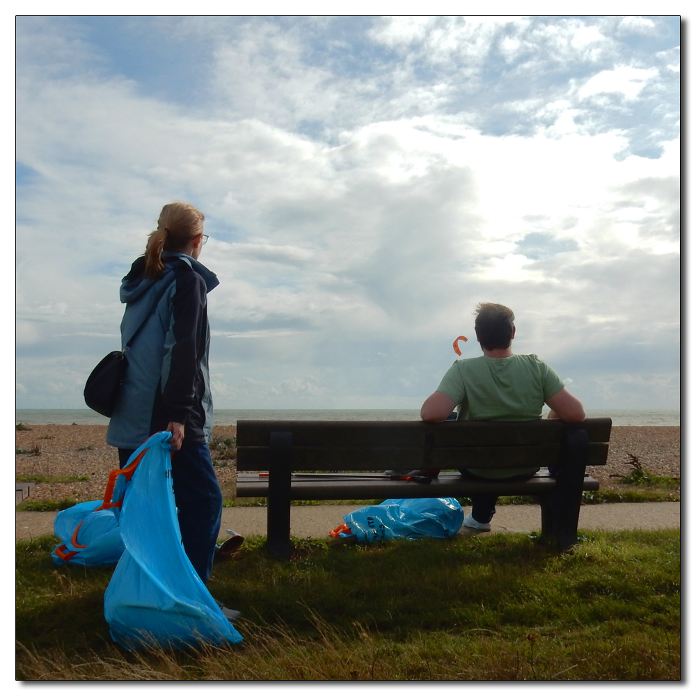 Litter on Goring Beach, Take a break