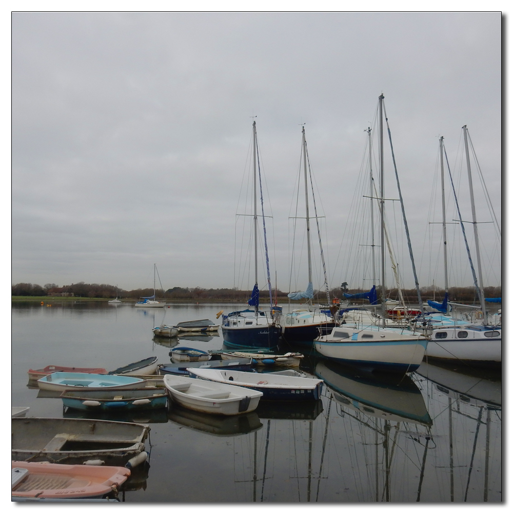 All still on the Fishbourne Channel, Still waters at Dell Quay