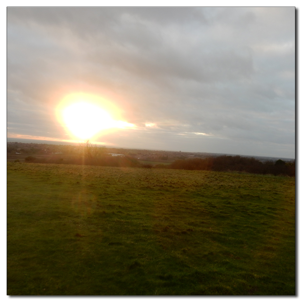 Highdown Hill, Disappearing sun at 3.30pm