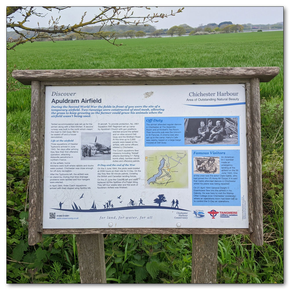 Around Apuldram Airfield, Apuldram Airfield Information Board