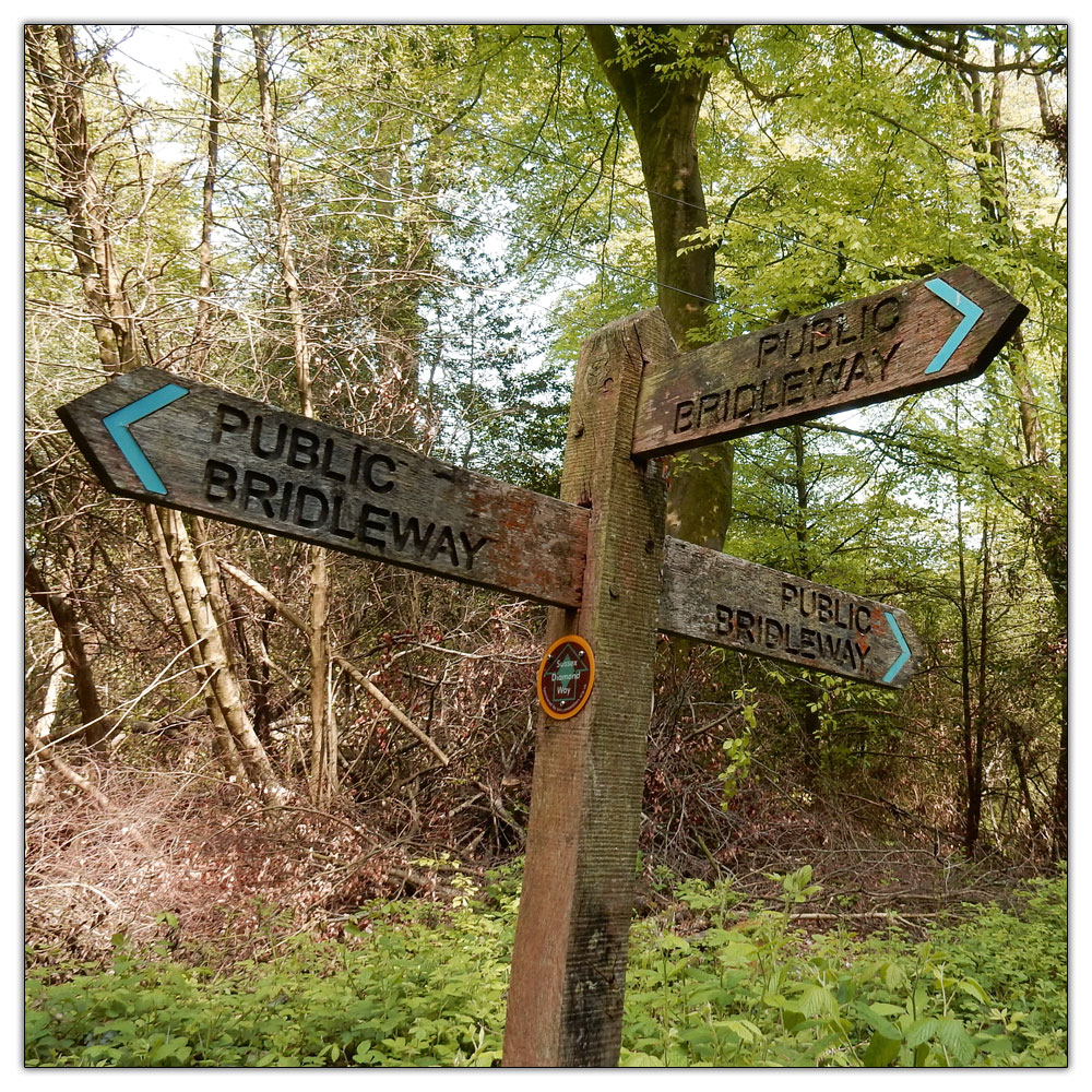 Bedham Church & School, Junction on the Sussex Diamond Way