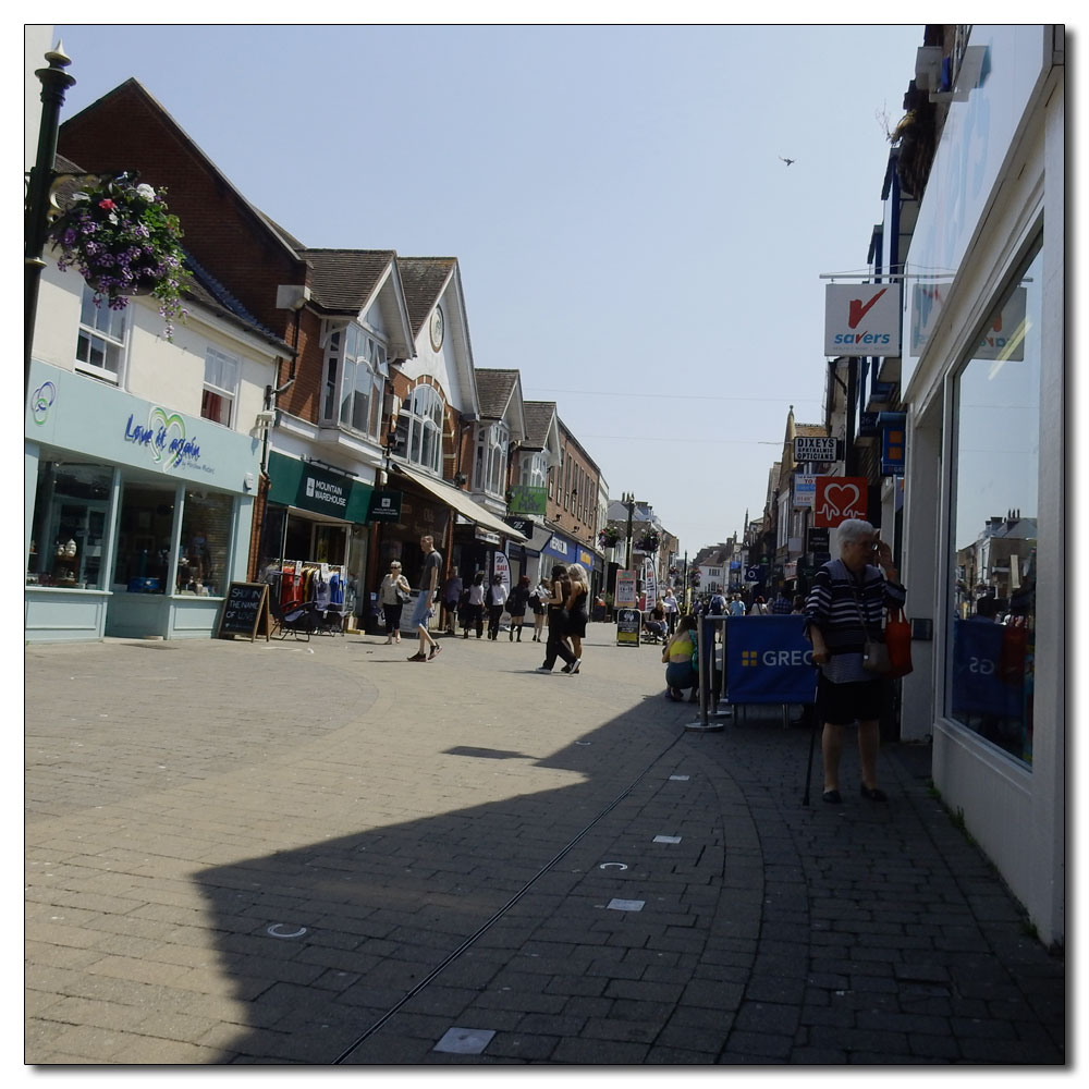 Walk up Denne Hill, Horsham, West Street, Horsham