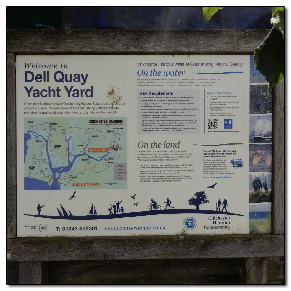 Dell Quay, Dell Quay Yacht Yard Information Board